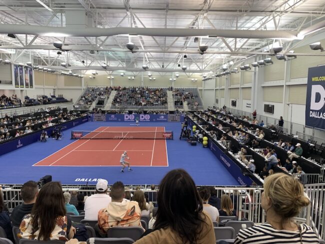 Frances Tiafoe beat Mackenzie McDonald in Wednesday night's match to advance to the quarterfinals. Photo credit: Catie George